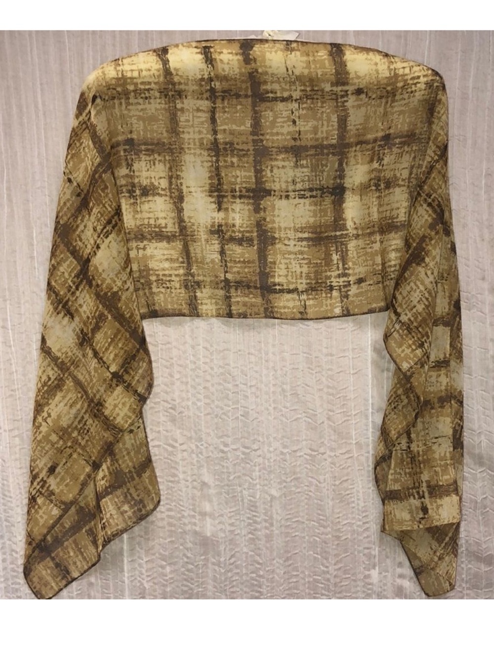 GAP Gold Tan Brown Plaid Scarf